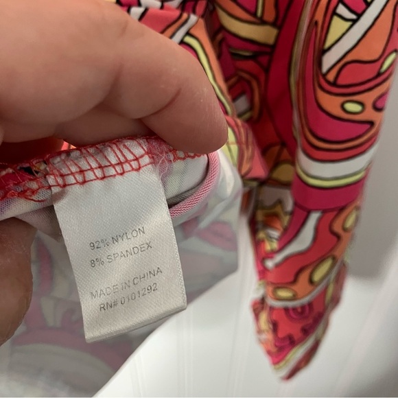 Lulu B Top Small Multicolor Print V-neck 3/4 Sleeve Spring Casual UPF Shirt - Picture 5 of 7